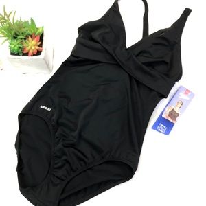 Speedo New Black One Piece Swim Suit